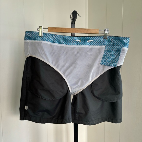 Bonobos Blue Mesh Lined Banded Drawstring Preppy Swim Trunks Mens 40x7 *NOTE - Picture 5 of 6